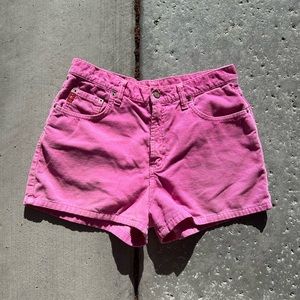 Pink corduroy shorts